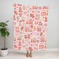 Gingerbread Christmas Cookies Bed Blanket