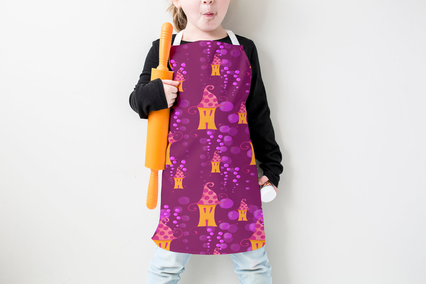 Fairy Houses and Purple Bubbles - Kids Apron