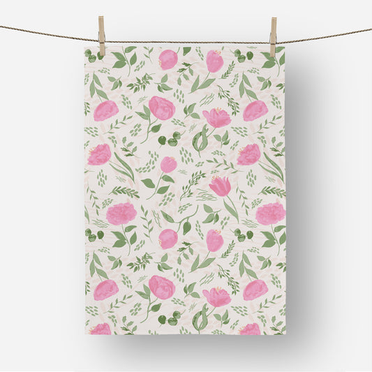 Spring Fling Flowers - Tea Towel