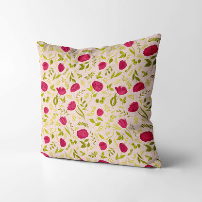 Spring fling - dancing flowers II Square Cushion