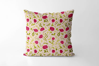 Spring fling - dancing flowers II Square Cushion