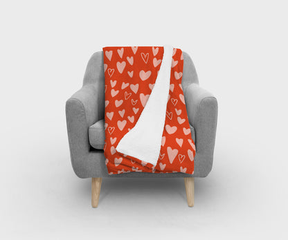 Red hearts - Blanket