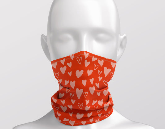 Hearts red - Adult Snood