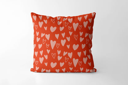 Red hearts - Square Cushion