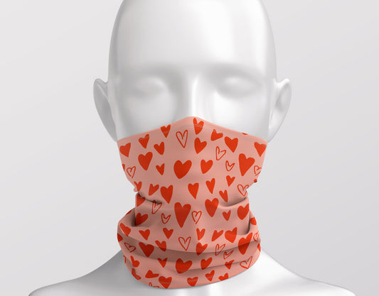 Heart pink - Adult Snood