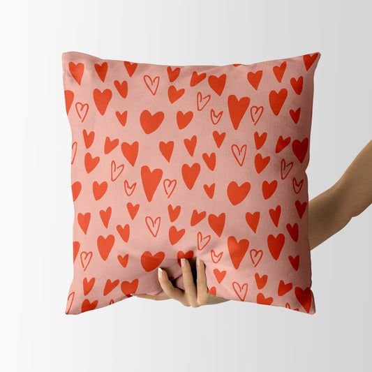 Pink heart - Square Cushion