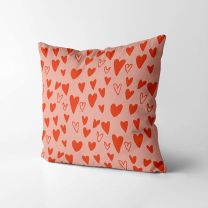 Pink heart - Square Cushion