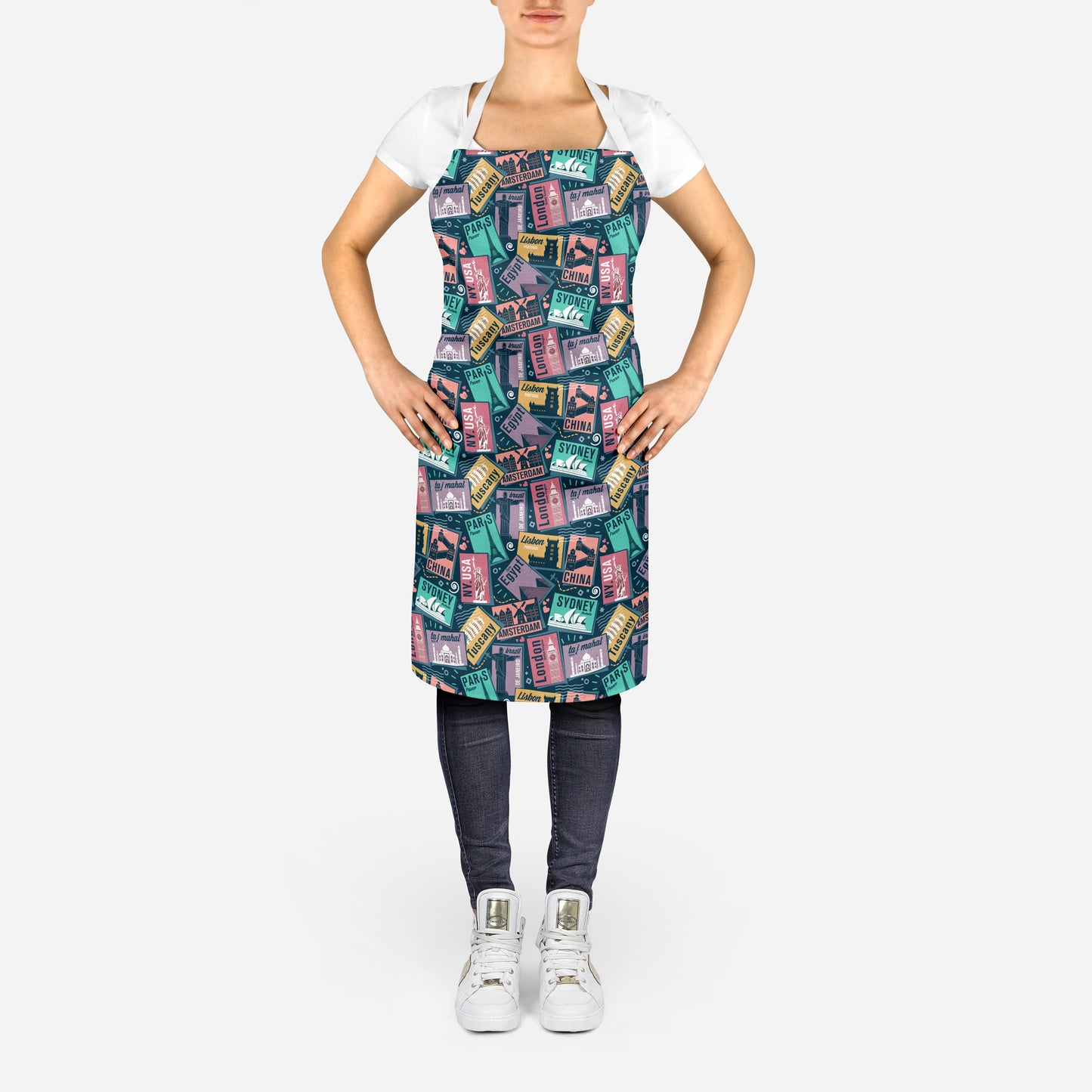 Retro Postcards - Adult Apron