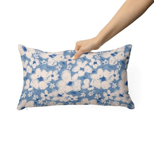 Blue Spring Blossom - Rectangle Cushion