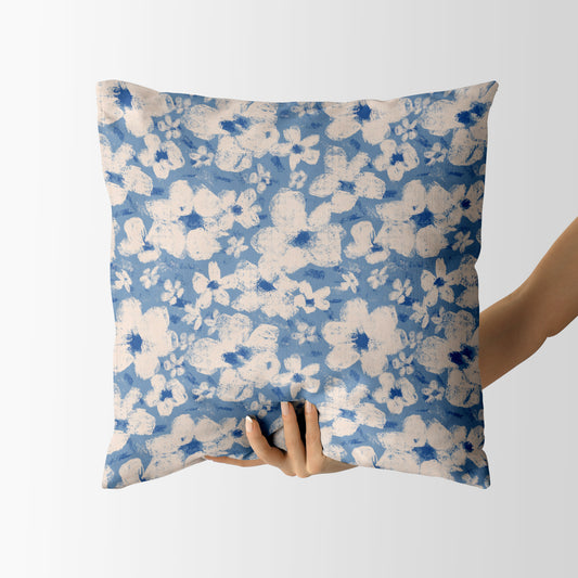 Blue Spring Blossom - Square Cushion