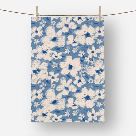 Blue Spring Blossom - Tea Towel