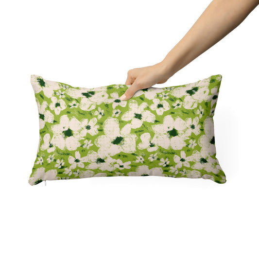 Green Spring Blossom - Rectangle Cushion