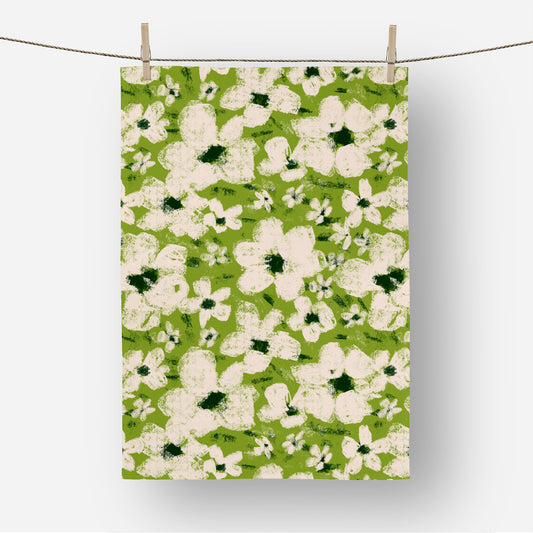 Green Spring Blossom - Tea Towel