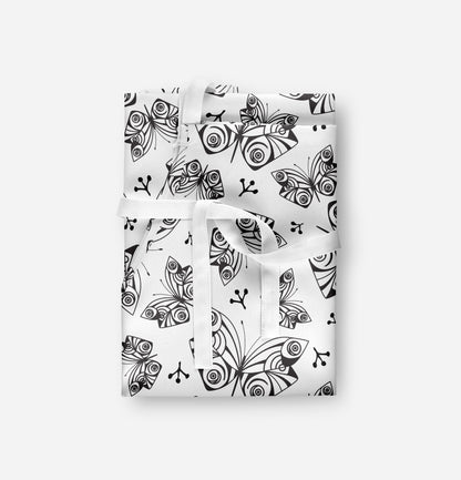Black and White Butterflies - Adult Apron