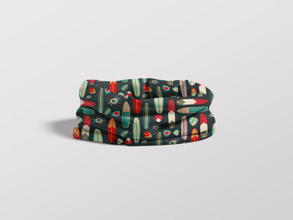 Surfs Up in the 1950s on Deep Grey - Adult Snood