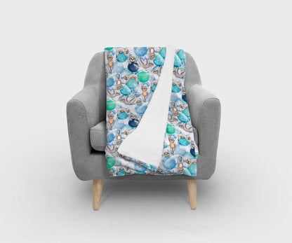 Christmas Sloth Party Blanket