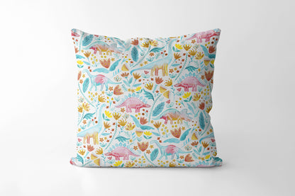 Dinosaur Delight Kids Square Cushion