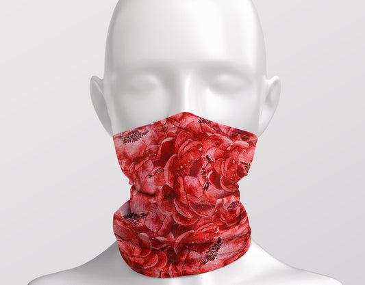 Red Flowers - Adult Snood
