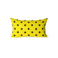 Polka Dots Yellow Rectangle Cushion