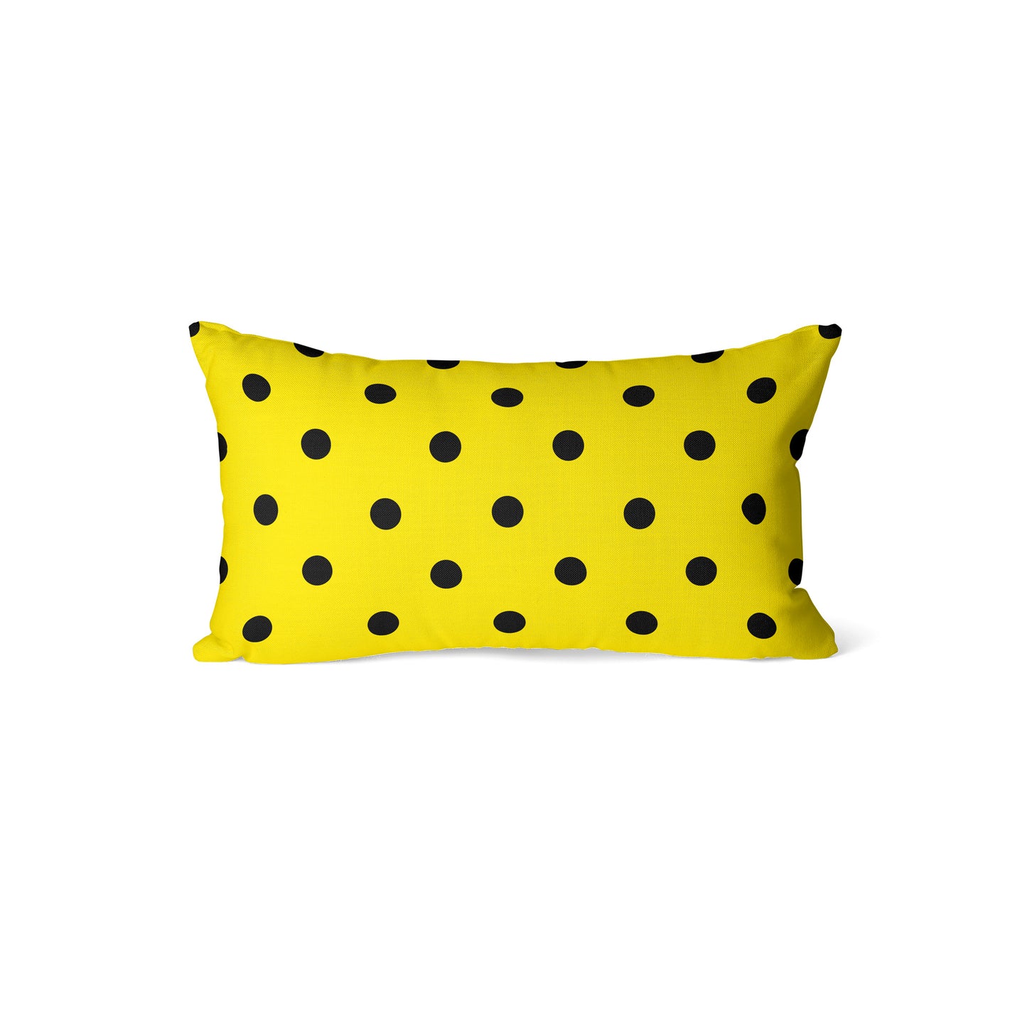 Polka Dots Yellow Rectangle Cushion