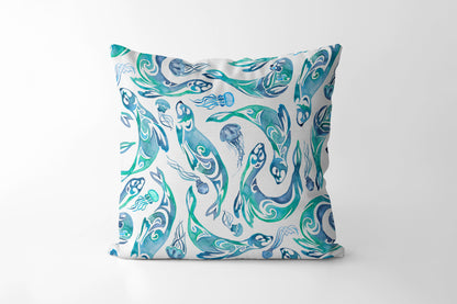 Seal a Kiss Kids Square Cushion