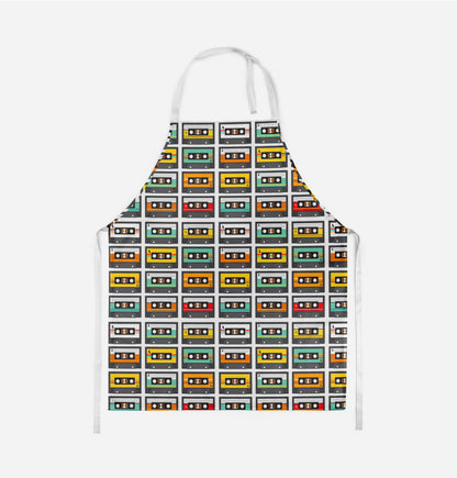 Nostalgic Retro Cassette Tapes  - Adult Apron
