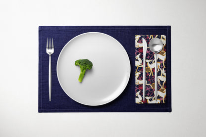 Deco Gazelles Garden Christmas Pink/Blue Dinner Napkin