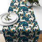 Deco Gazelles Garden Christmas Navy Table Runner