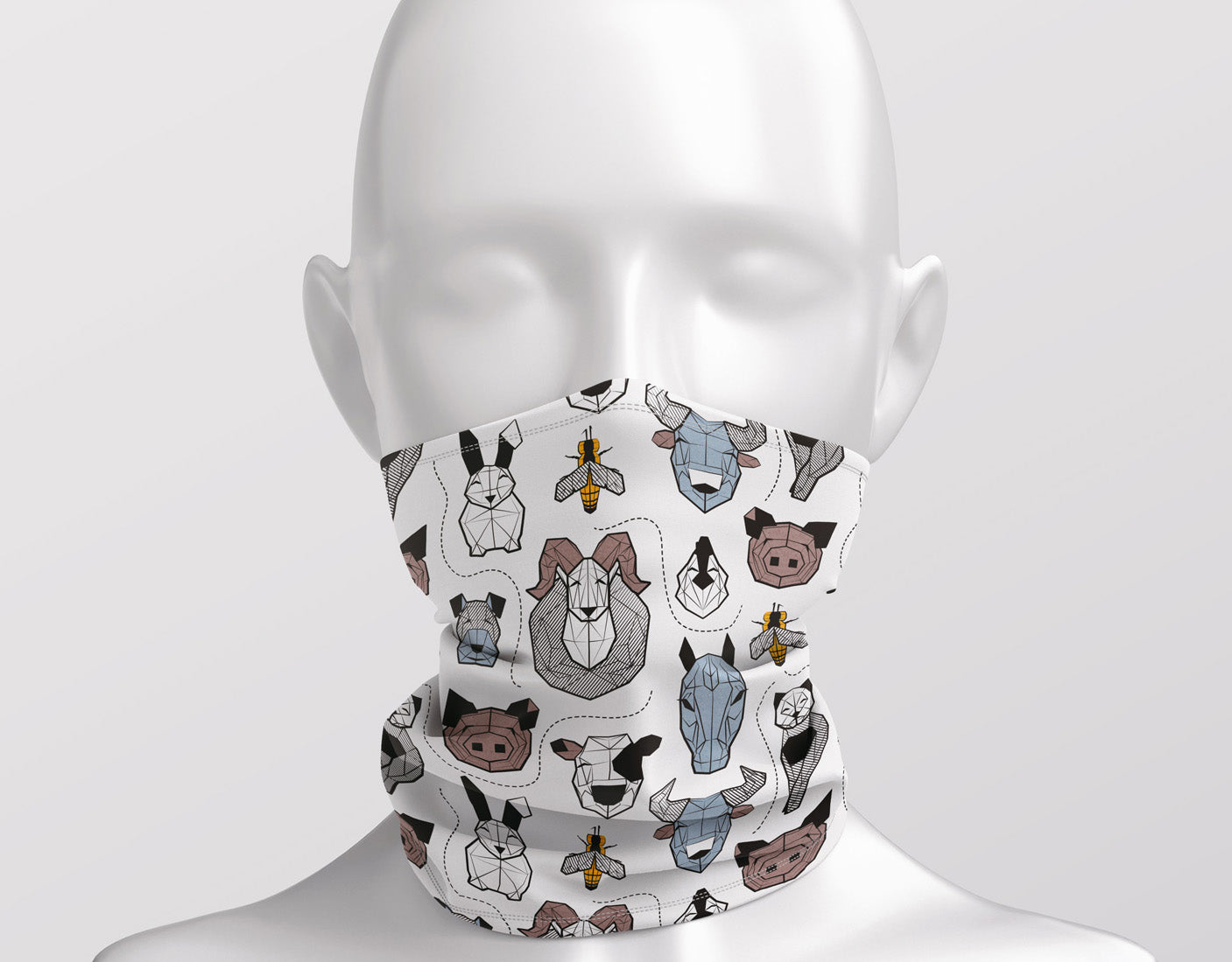 Geometric Farm Animals Child Snood
