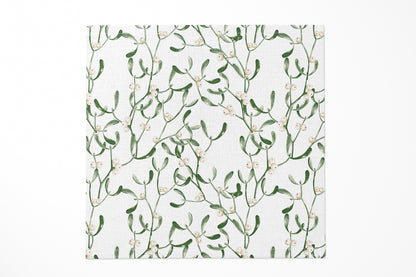 Nature Winter Mistletoe Twigs with Berries Dinner Napkin