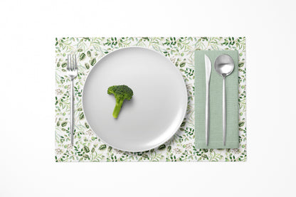 Forest Green Leaves Dinner Napkin