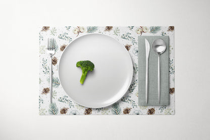 Winter Twigs with Cones and Flowers Placemat