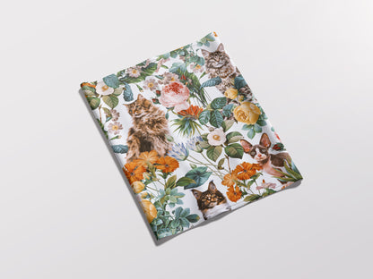 Cat and Floral Pattern III - Adult Snood