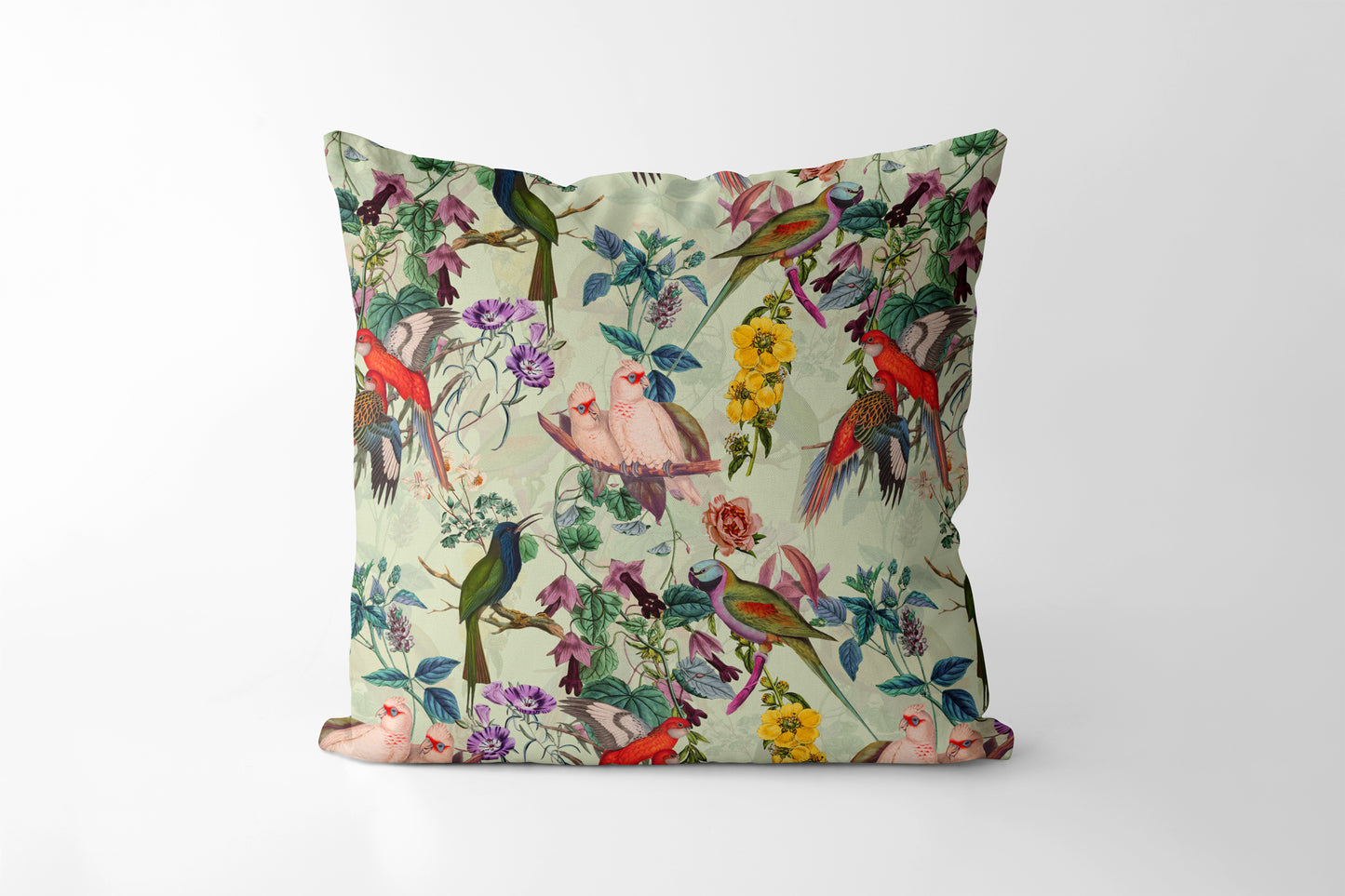 Floral and Birds VIII Square Cushion