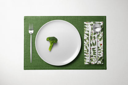 Holly Berry Eucalyptus Christmas Dinner Napkin