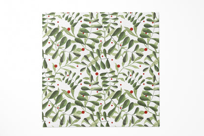 Holly Berry Eucalyptus Christmas Dinner Napkin