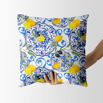 Sicilian Style Citrus Square Cushion