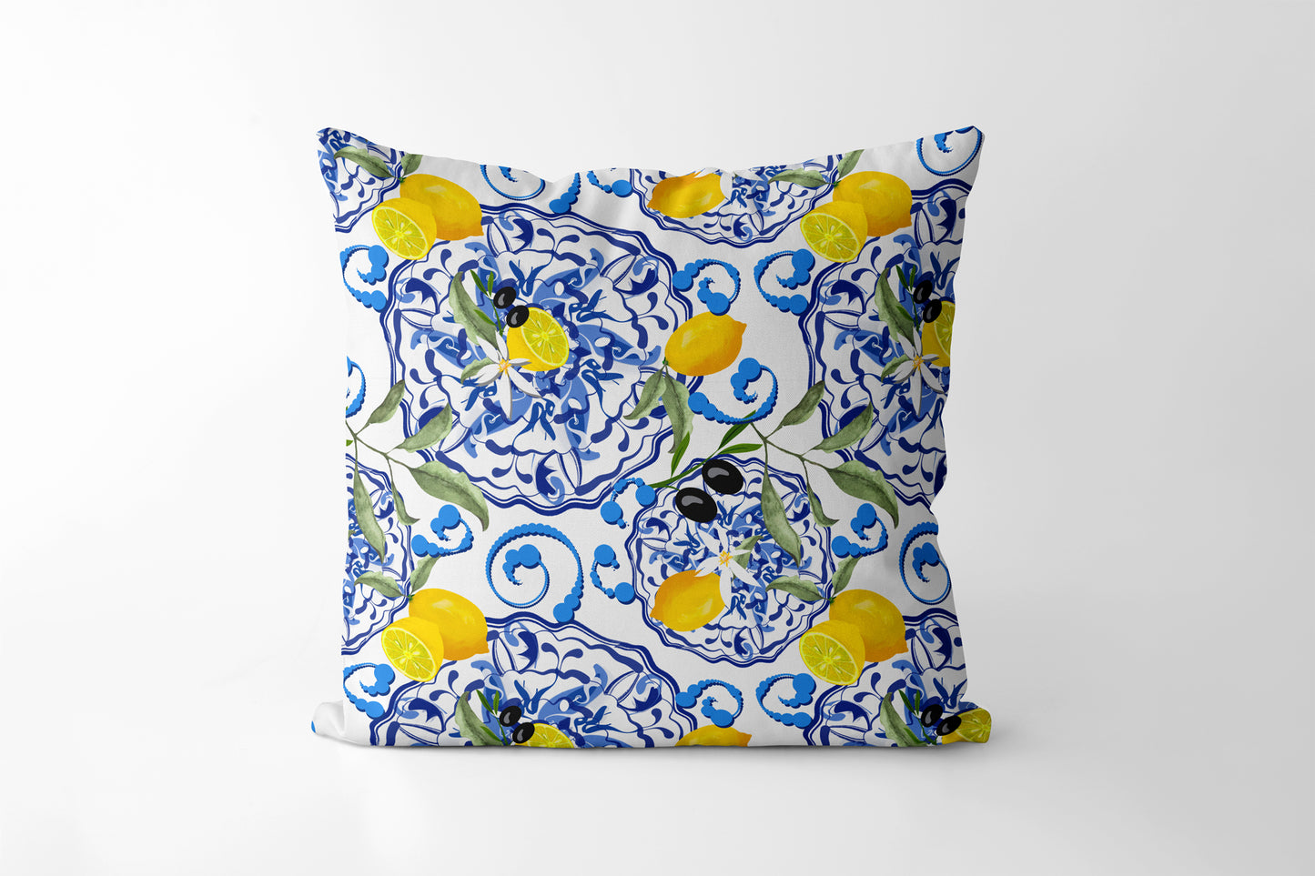 Sicilian Style Citrus Square Cushion