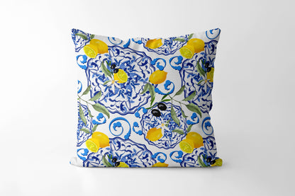 Sicilian Style Citrus Square Cushion