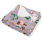 Cactus and Llamas Baby Blanket