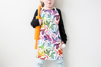 Dragon Fire Rainbow Kids Apron