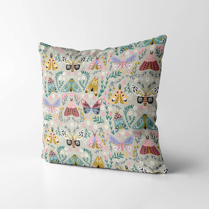 Butterflies and Moths  - Square Cushion