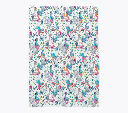 Mermaid Toile Baby Blanket