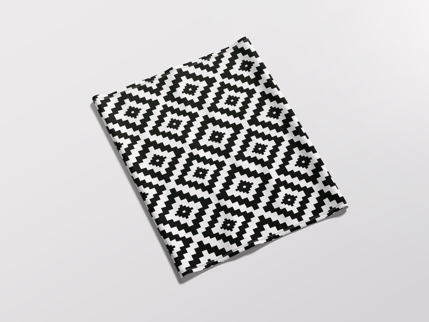 Boho Tribal Black and White Pattern - Adult Snood