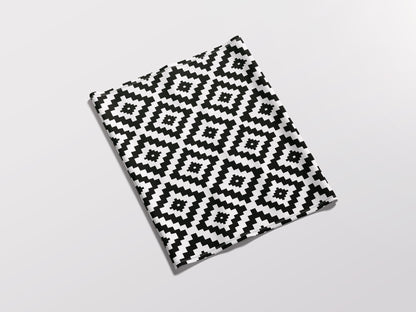 Boho Tribal Black and White Pattern - Adult Snood