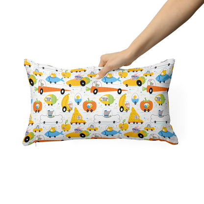 Animal Food Transport Kids Rectangle Cushion