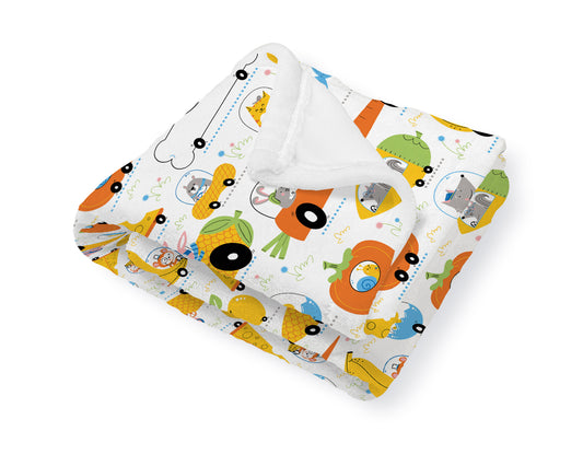 Animal Food Transport Baby Blanket