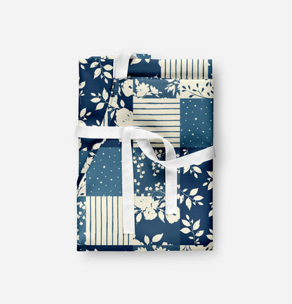 Cotswold Floral Blue Patchwork  - Adult Apron