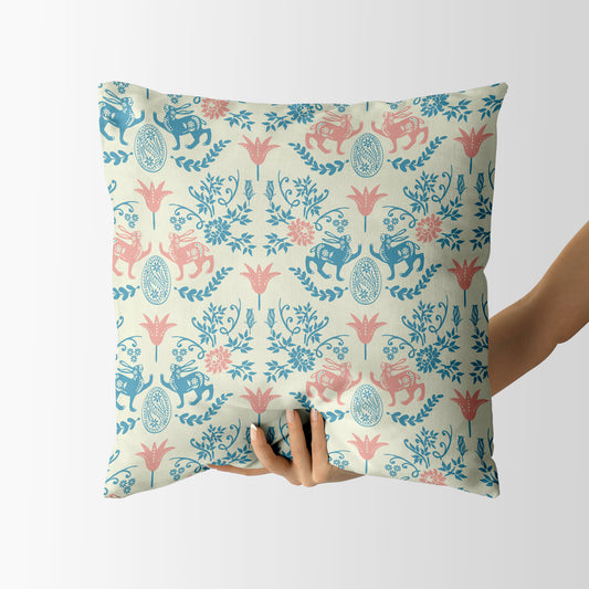 Spring Hares  - Square Cushion