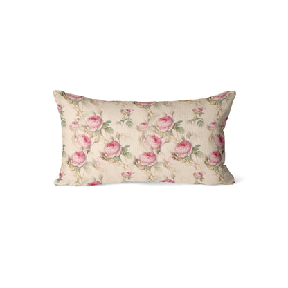 Vintage English Rose Rectangle Cushion
